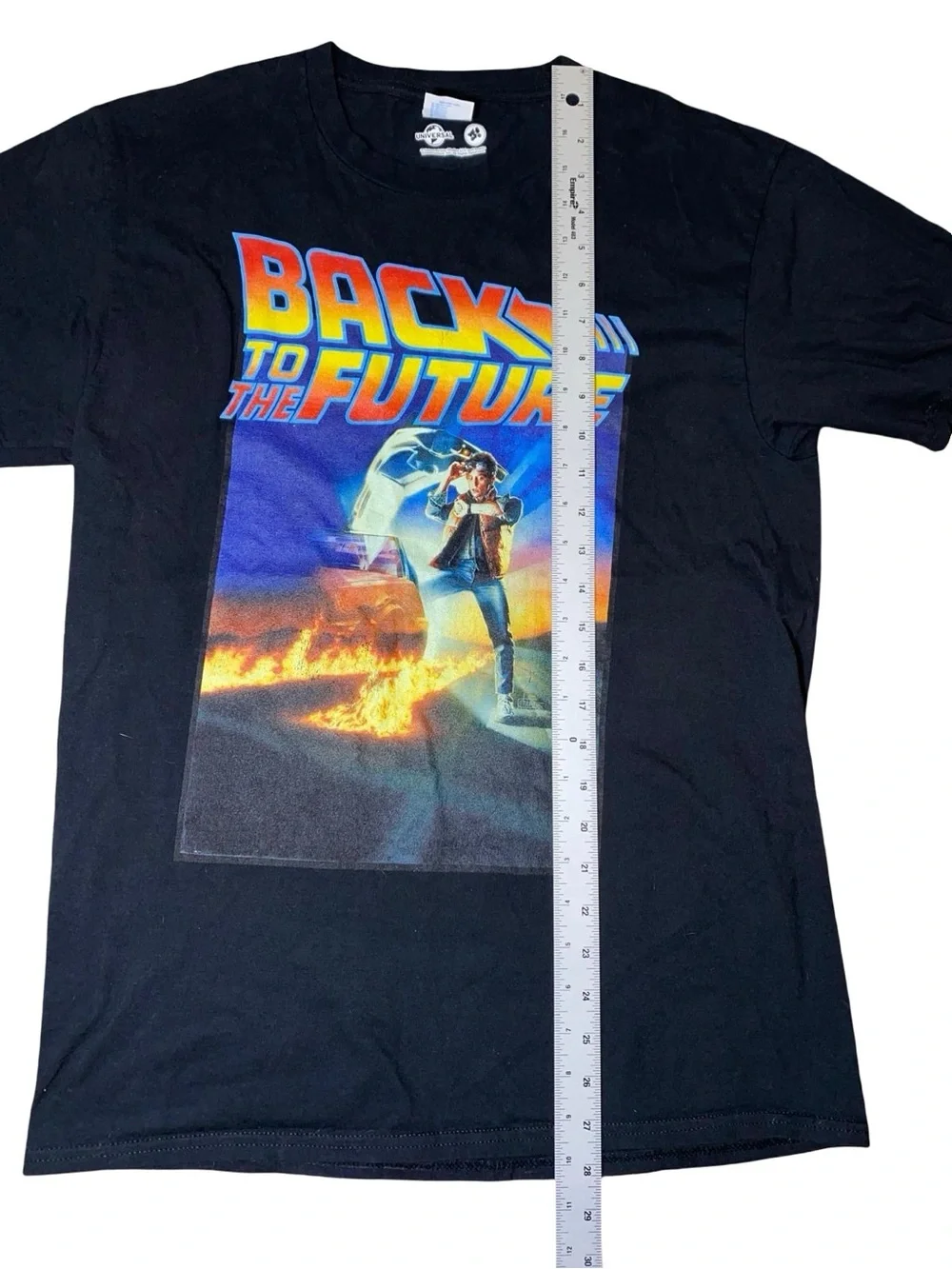 Back To The Future Movie Poster Graphic T-Shirt Black Medium Universal Studios